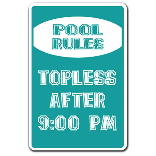 POOL RULES Parking Decal swim swimming bathing backyard